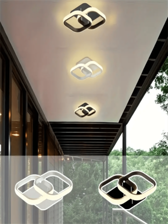 1 ADET LED Çift Taraflı Asılı Sarkıt Lamba, Oturma Odası Tavan Lambası, 3 Renkli Kısılabilir Duvar Lambası, Ofis, Yatak Odası, Mağaza, Otel, Parti, Restoran Dekorasyonu, Tavan Lambası