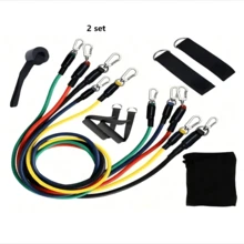 11pcs/Set Resistance Band Set For Strength Training, Chest Muscle, Home Fitness Equipment For Men And Women Gym Accessories, Sport, Gym, Home Exercise, Sport Accessories, Gym Accessories, CrossFit Accessories