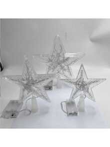 1 件圣诞树顶星，圣诞树顶星带灯 LED 夜灯树顶电池供电圣诞树顶星，适用于树木、圣诞树装饰、派对 - 彩色 - 查看 11