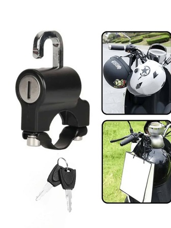 1 Stück Motorrad/Elektroroller Diebstahlsicherung Helm Schloss, multifunktionaler Aufhängehaken