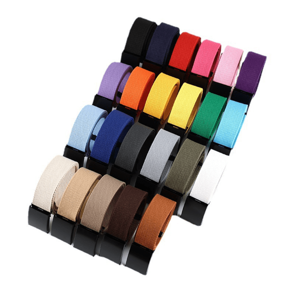 1/2 Peças Cinto de Lona para Esportes ao Ar Livre de Cor Sólida, Cinto Tático Respirável para Trabalho Masculino e Feminino, Cinto de Nylon para Esportes ao Ar Livre Juvenil, Cinto de Fivela Trançada Respirável e na Moda para Esportes, Múltiplas Cores Disponíveis, Tamanho Ajustável e Poroso, Cinto Tático