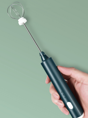 Batidora de mano eléctrica, espumador de leche de mano pequeño, batidor de huevos, batidor para hornear, mini licuadora