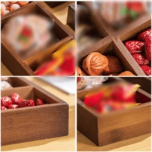 1PC Of Dried Fruit Tray, Household Divided Tea Tray, New Chinese Living Room Nut Snack Box, Creative Storage Box