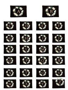 1个花卉字母A-Z印花化妆包，女士化妆包钱包，首字母缩写图案洗漱包，婚礼派对洗漱包，拉链手机钱包，铅笔盒，化妆包，手拿包，伴娘化妆包，洗漱用品收纳包，化妆包，旅行必备 - 彩色 - 查看 8