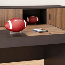 1pc Transparent/Black Acrylic American Football Display Stand, Sports Collectible New Showcase, Transparent Stand, Create Sports-Themed Home Decor, For Commemorating Sports Gloves