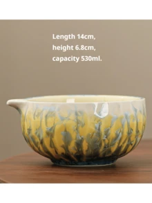 1/5 件套日式抹茶茶具，容量 530 毫升，裂纹釉樱花图案 - 包括精美图案抹茶碗和抹茶搅拌器套装，适合制作抹茶拿铁，是抹茶爱好者的礼物 - 彩色 - 查看 12