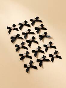 10 件水钻镶嵌手工蝴蝶结缎带蝴蝶结，DIY 服装配饰，发饰，鞋帽装饰，珠宝盒装饰，圣诞节情人节 - 彩色 - 查看 13