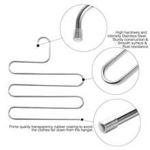 Giá treo quần áo 5 tầng xếp chồng cho quần, áo sơ mi và chân váy - móc kim loại bền, sắp xếp tủ quần áo tiết kiệm không gian, thiết kế thời trang, chắc chắn và bền bỉ, giá treo quần áo chống rỉ sét, vật dụng tổ chức nhà cửa thiết yếu, thiết kế nhỏ gọn - Nhiều màu - Xem 5