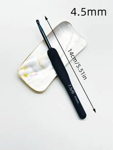 Blauer TPR Weicher Griff Häkelnadel Set, geeignet für Stricken und Handarbeiten, Garn DIY Häkelnadeln 2,0/2,5/3,0/3,5/4,0/4,5/5,0/5,5/6,0