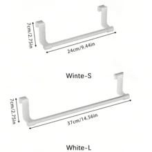1个橱柜门毛巾架 - 免打孔节省空间挂钩，门装式，适用于厨房、浴室和橱柜 - 可悬挂毛巾和抹布 - 安装简便，厨房收纳，浴室储物，现代家居配件，厨房用品，厨房配件，厨房工具 - 彩色 - 查看 4