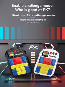 超强逻辑思维华荣路滑动电子拼图积木智能益智玩具，500个难度级别，由易到难，挑战模式支持多人竞技，儿童益智玩具，男孩女孩皆宜的礼物 - 彩色 - 查看 8