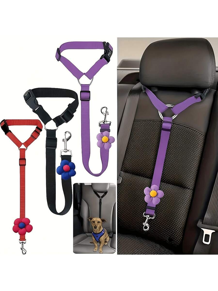 1pc Dog Seat Belt For Vehicle Secure, Pet Car Tether Leash For Dogs In Vehicles, Dog Seatbelt Tether, Dog Seat Belt Buckle, Dog Car Seat Belt Christmas Gift
