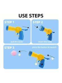 PETSIN Set de juguete interactivo de lanzador de pelota para gatos, que incluye un lanzador y 20/50 bolas esponjosas, apto para gatos de interior, es un juguete deportivo para gatos que promueve el amor y la confianza entre el dueño y el gato, el color es aleatorio