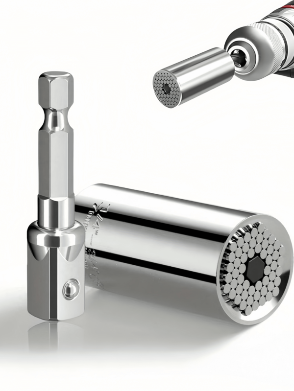 Universal Socket Wrench Set: Professional Chrome Steel Construction With 1/4"-3/4" & 7-19mm Complete Size Range. Ideal For Automotive Repair, HVAC Services & Home Maintenance. Essential For Mechanics, Technicians & DIY Professionals. - Chrome Steel Repair Kit,Tool Accessories