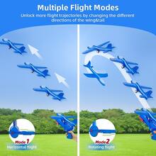 3 Pack Airplane Launcher Toys, Foam Glider Catapult Plane Toy For Boys, 2 Flight ModesOutdoor Flying Toys Birthday Gifts For Boys Girls 3 4 5 6 7 8 9 10 11 12 Year Old - Mixed Colors - View 3