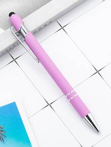 50pcs Customized Text/Logo Luxury Aluminum Barrel Retractable Stylus Striped Ballpoint Pen, Engraved Inspirational Text, Personalized Wedding/Employee/Teacher/Student/Coworker/Halloween Gift,Office Decor,Diy ,Bulk Customization - 多色/圈筆 - 查看 33