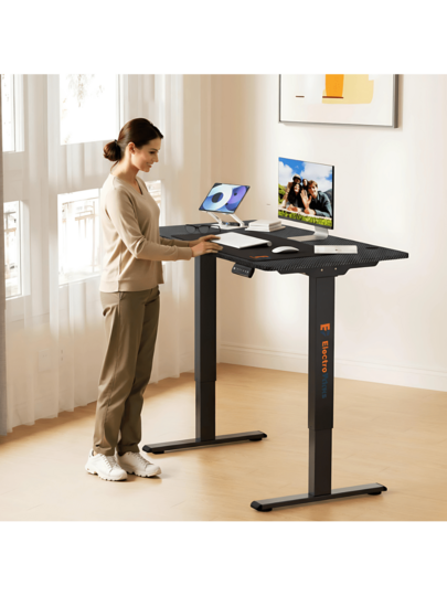 Electric Bureau Height Adjustment, Memory Function, 120/140/160 Cm, Black/White Sitting St ing Work, Home Office view 2