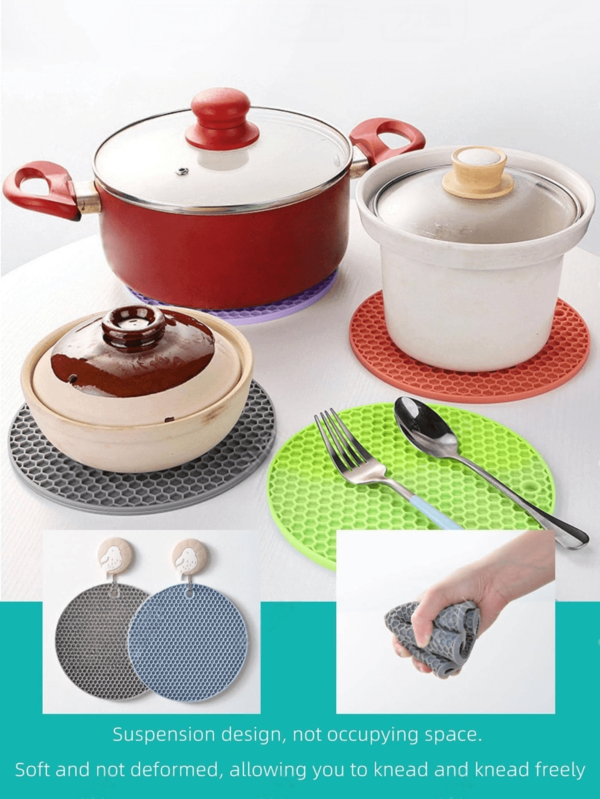 4pcs Placemat Tabletop Coasters,Pack Of 4, Multi-Purpose Silicone Thermal Insulation Pad, Microwave Oven Pad, Kitchen Thermal Pad, Hot Dish Thermal Insulation Pad, Placemat, Suitable For Hot Pot Pots, Bowls, Kitchen Counters,Halloween