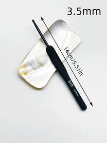 Blauer TPR Weicher Griff Häkelnadel Set, geeignet für Stricken und Handarbeiten, Garn DIY Häkelnadeln 2,0/2,5/3,0/3,5/4,0/4,5/5,0/5,5/6,0