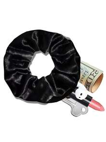 Neue einfarbige Reißverschluss-Stil Dickdarm Haarband, koreanischer Stil modischer Stoff Pferdeschwanz Aufbewahrung Dickdarm Haaraccessoire, Haargummis, Haargummis, Haargummis, Scrunchies, Haarseile