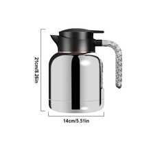 1500ml/50oz 保温咖啡壶、保温壶、不锈钢双层保温真空瓶、水壶咖啡服务器和饮料分配器、保温咖啡壶，用于保持热/冷饮料水茶咖啡分配器 - 彩色 - 查看 3