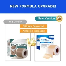 Silicone Scar Sheets, Silicone Scar Tape(1.6" X 120" Roll 3M), Silicone Scar Sheets For  Scars, Keloid Bump Removal, Stretch Marks Removal, C-Section, Burn Et