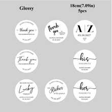 4-26厘米定制贴纸标签，带文字的个性化字母组合贴纸，防水贴纸，多种尺寸可选，不易褪色，是完美的婚礼回礼，可作为宾客礼物、感谢贴纸、手工婚礼贴纸、零食袋贴纸、甜点回礼贴纸、送给男士/女士的礼物、定制婚礼配饰，以及“永恒的爱”主题贴纸。 - Glossy-waterproof - 查看 18