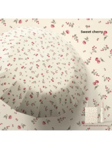 1pc Ink Painting Style Inner & Outer Printed High-End Sunshade Umbrella, UV Protection, Suitable For Outdoor Travel, Dual Use For Sunny And Rainy Days