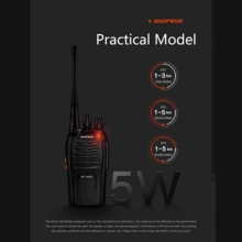 2 Pcs Baofeng Walkie-talkie BF-666S comunicaciones por radio Color Negro - Negro - Ver 4