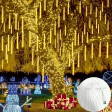 192 LED USB Meteor Duschleuchten - 8 Röhren, 288 LED Perlen, geeignet für Hochzeit, Weihnachten, Valentinstag und andere Feiertags-Dekorationen, mehrere Farben erhältlich, ohne Batterie, saisonale Beleuchtung, Veranstaltungsdekoration, Atmosphärenbeleuchtung, LED, wasserdichtes Design, mehrfarbige Lichter, Party-Dekoration, Heimdekoration