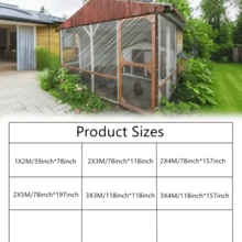 1 pieza Cubierta de lluvia impermeable, tela impermeable, red de lluvia, transparente, resistente al desgarro, a prueba de polvo, película de plástico impermeable. Adecuado para jardín, balcón, porche, soporte de plantas, caseta de perro, invernadero de camping y sitio de camping al aire libre