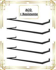 Arara de Parede 60cm Cabideiro Organizador de Roupas Loja Closet Quarto Cabide