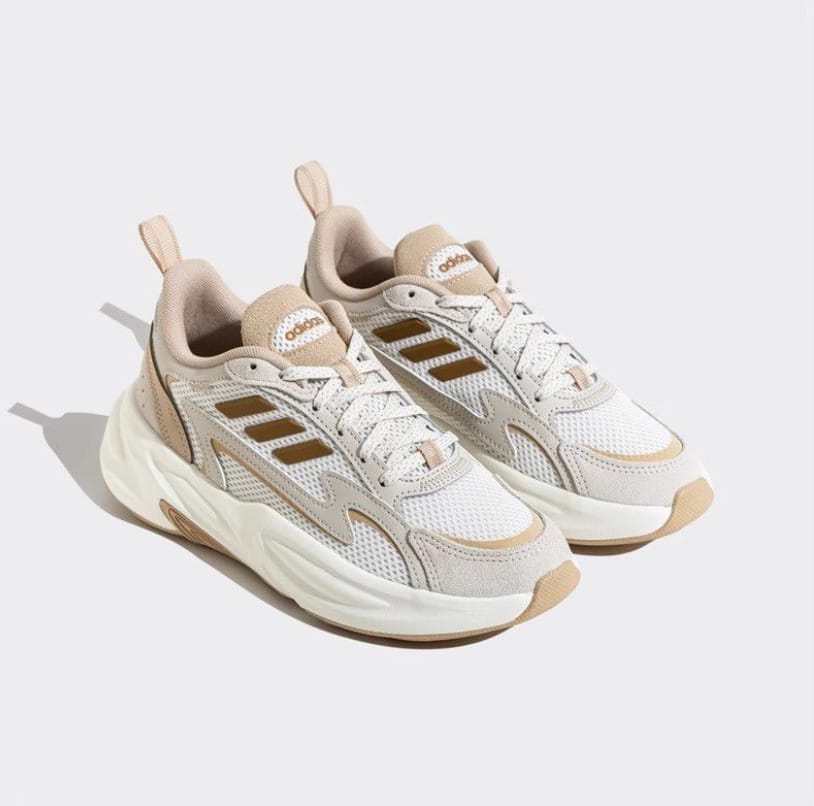 Adidas 阿迪达斯 OZWAVE 2.0 轻便舒适百搭厚底休闲运动鞋 JP8891 - 棕黃白 - 查看 1