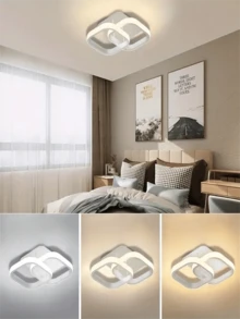 1PC Modern Adjustable Ceiling Light, 3 Colors, LED Ceiling Light, LED Living Room Light, Suitable For Living Room, Office, Bedroom, Kitchen, Bedroom, Very Suitable For Holiday Office, Bedroom, Hotel, Party, Restaurant Decoration - Multicolor - View 1