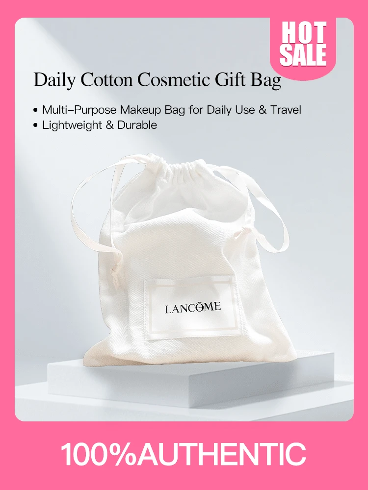 Lancôme Daily Cotton Cosmetic Gift Bag | Multi-Purpose Makeup Bag for Daily Use & Travel, Lightweight & Durable, Ideal for Cosmetics Storage - 白色 - 查看 1