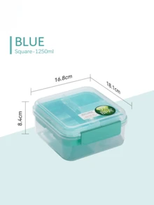 42oz/55oz Caja bento transparente con compartimento para salsa, recipiente de almacenamiento de alimentos de 3 capas de gran capacidad, tapa con asa portátil, material sellado a prueba de fugas, apto para microondas, adecuado para escuela, oficina, trabajo, picnic, campamento, viajes, adultos y niños, caja de almuerzo ideal para volver a la escuela - Multicolor - Ver 15