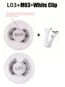 1对磁性假睫毛套装，可重复使用，无需胶水，日式假睫毛，自然纤长蓬松，貂毛柔软，眼部化妆工具，适合美容旅行