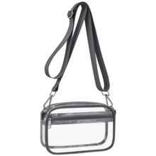 Clear Bag Stadium Approved, Clear Crossbody Bag Purse For Women For Stadium Events, Concerts, Sports - 灰色 - 查看 2