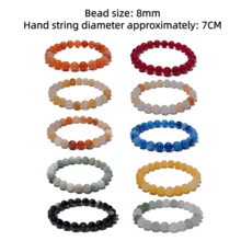 Pulsera de cuentas para damas, pulsera de piedras preciosas de cristal de curación natural, pulsera para aliviar la ansiedad y el estrés, joyería hecha a mano como regalo para damas