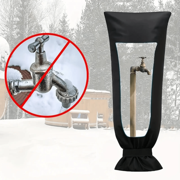 1pc Outdoor Faucet Cover For Winter Freeze Protection -Thickened Anti-Freeze Outdoor Faucet Protector, Waterproof, Easy Installation & Removal, Suitable For Winter Pipe Protection Sleeves And Winter Faucet Covers.Garden Fauc Et, External Garden.