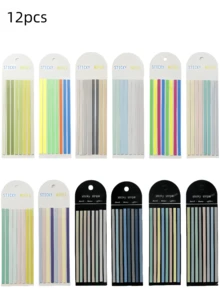1pc/2pcs/4pcs Mixed Colors/8pcs Random Colors Super Long Index Stickers, Student Reading Labels, Office Indicator Stickers, Book Annotation Labels, Transparent Waterproof Sticky Notes, Colorful Adhesive Labels, Back To School