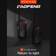 2 Pcs Baofeng Walkie-talkie BF-666S comunicaciones por radio Color Negro - Negro - Ver 3