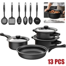 Lislark 13pcs Camping Cooking Set, Essential Items For Camping Cooking, Including Kitchen Tools, Suitable For Outdoor Activities Such As RV Camping, Picnics And Barbecues. - Black - View 7