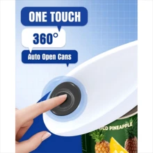 One Touch Electric Can Opener - Automatic Can Openers With Smooth Edge, Free Handheld Electric Can Opener For Kitchen - White - View 3