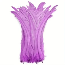 100 pièces Plumes de coq - Longues de 25-35 cm, plumes de queue de coq colorées mélangées, convenant pour la décoration de mariage, les coiffures, les mascarades, l'artisanat, les projets DIY, les éléments de coiffe, les accessoires de costume, les plumes décoratives, les plumes d'artisanat de haute qualité, l'artisanat fait main pour les fêtes, la décoration d'événements