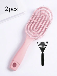 1pc Macaron Color Hollow Back Massage Hair Comb, Suitable For Wet & Dry Hair, Fluffy Styling Curved Comb, Brushes, Hair Brush, Hairbrush, Hair Combs, Barber, Hair Tools, Hair Products, Slick Back Brush, Hair Care, Hair Comb, Hair Brush, Curly Hair Products, Hairdressing Equipment, Christmas, Hairdressing, Wooden Comb, Hair Brush, Hair Brush, Barber, Hairdressing Equipment, Hairdressing, Hair Brush, Brush Hair Brush Set, Comb Hair, Comb For Curls, Detangling Brush, Hair Brush For Women, Barbershop, Hairdressing Equipment