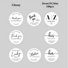 4-26厘米定制贴纸标签，带文字的个性化字母组合贴纸，防水贴纸，多种尺寸可选，不易褪色，是完美的婚礼回礼，可作为宾客礼物、感谢贴纸、手工婚礼贴纸、零食袋贴纸、甜点回礼贴纸、送给男士/女士的礼物、定制婚礼配饰，以及“永恒的爱”主题贴纸。 - Glossy-waterproof - 查看 70