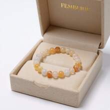 Pulsera de cuentas para damas, pulsera de piedras preciosas de cristal de curación natural, pulsera para aliviar la ansiedad y el estrés, joyería hecha a mano como regalo para damas