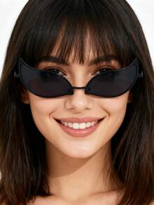 Stylish Cat Eye Shaped Novelty Fashion Glasses! Fashionable Versatile Black Glasses, Retro Fashion Glasses For Women