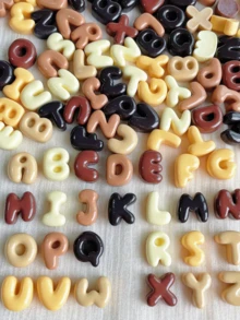 10-100pcs Cute Smooth Multicolor Resin Alphabet Craft Accessories - Suitable For DIY Projects, Can Be Combined With Modeling Clay To Create Your Own Designs, Freely Assemble Preferred Words, Suitable For Holiday Creations Like Halloween, Christmas, Etc. - Letter Type - View 18